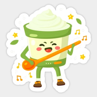 Ice Cream Cartton Funny Sticker